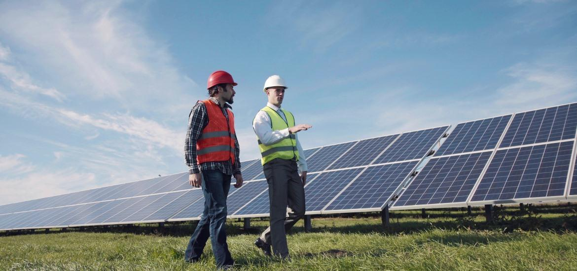 Solar panels installing