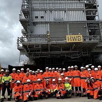 Dutch Officials Inspect Construction of Offshore Transformer Platform